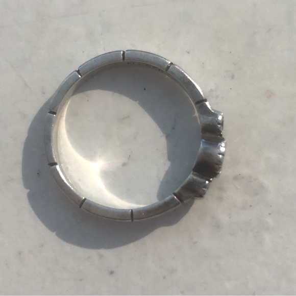 Silpada vintage Sterling Silver Cubic Zirconia Trio Ring - size 6 - Picture 3 of 5